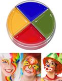 Maskworld Crème schmink rood-blauw-geel-groen carnaval make-up 15ml