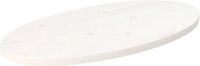 vidaXL Tafelblad Ovaal Massief Grenenhout Wit 80x40x2,5 cm