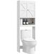 Armoire de rangement au-dessus des toilettes, meuble de salle de bain placard 2 portes étagère 58,5l x 23l x 170h cm blanc