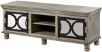 MASSIVMOEBEL24.DE Mango meuble TV gris bois massif 150x45x55 cm