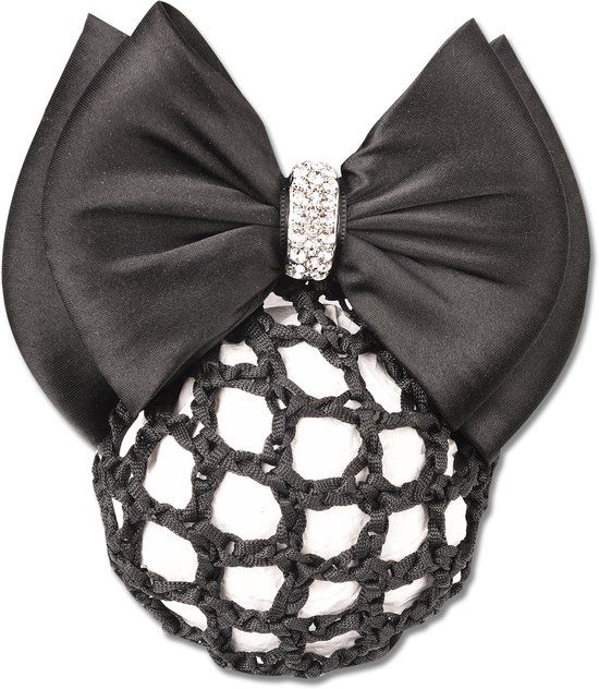 Waldhausen Bun Net With Bow And Clasp - Black - For Horses