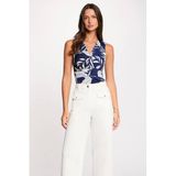 Morgan mouwloze top donkerblauw