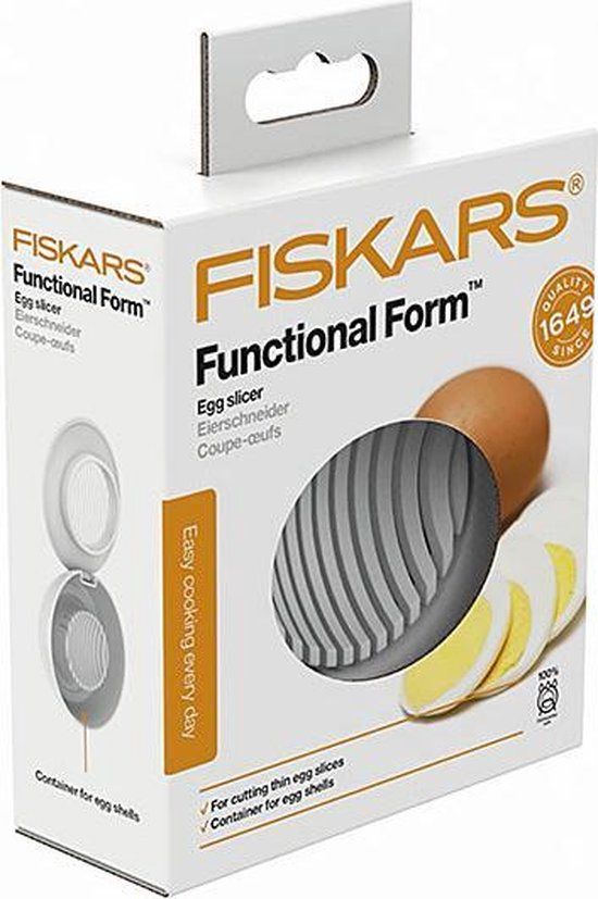 Fiskars Functional Form Eiersnijder - Wit - Kunststof - Vaatwasserbestendig
