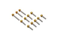 cyclingcolors 12 x stalen schroeven van de motorbehuizing met opzetstuk voor motorfiets, scooter, bromfiets, compatibel met MBK 50 Booster/Yamaha 50 BWS goud goud