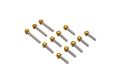 cyclingcolors 12 x stalen schroeven van de motorbehuizing met opzetstuk voor motorfiets, scooter, bromfiets, compatibel met MBK 50 Booster/Yamaha 50 BWS goud goud