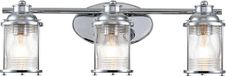 Kichler LED Badkamerarmatuur Ashland Bay | 3X E27 Max 60W | IP44 | Polished Chrome