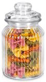 Excellent Houseware | Bocal en verre 1 L - Récipient en verre strié - avec couvercle et joint