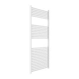 ERCOS Handdoekradiator voor badkamer, afmetingen 650 x 1500 mm, radiatorkleur wit glanzend, aansluitingen 1/2 inch, levering met montageset