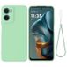 Motorola Coque Motorola Moto G05/E15 en silicone liquide avec dragonne - Verte