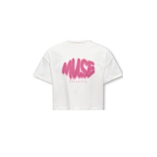 ONLY KIDS ONLY GIRL T-shirt wit/roze