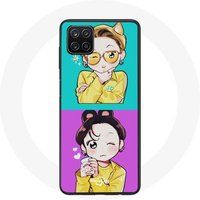 Maniacase Hoesje voor Samsung Galaxy A12 BTS Bangtan Sonyeondan Dynamite Jimin Et Jungkook Fanart