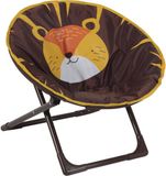 Merkloos Relaxdays Kindercampingstoel - opvouwbaar - zithoogte 20 cm - leeuw