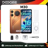 DOOGEE M30 Smartphone 135dB Speaker Android 16 8000mAh Batterij 6.88'' Scherm 48GB RAM (6GB + 42GB) 256GB ROM UNISOC T7280 NFC