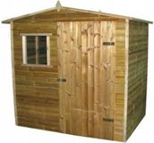 Intergard Tuinschuurtje tuinberging grenen 180x127x210cm Groen Metaal