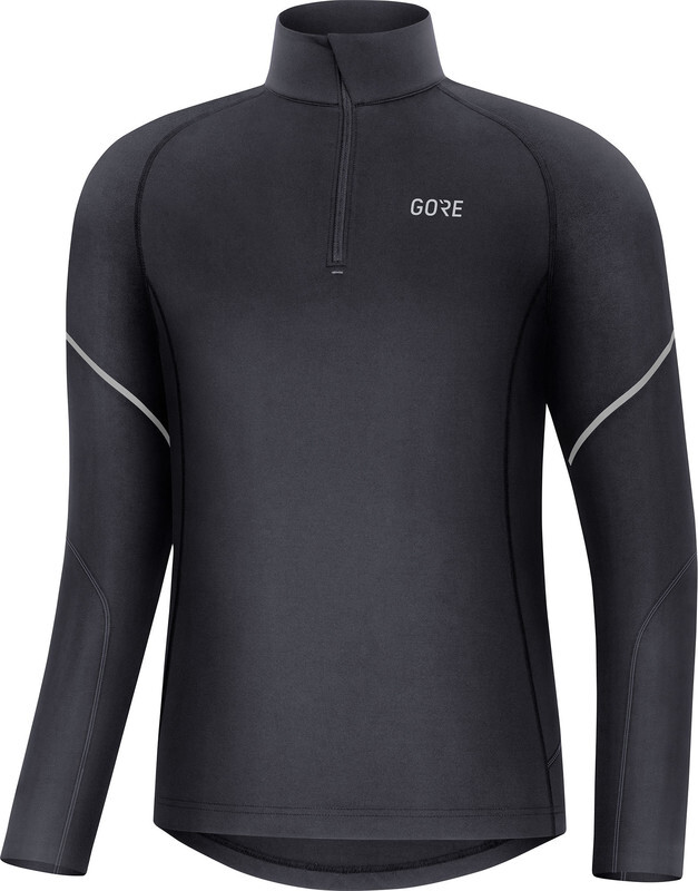 Gore Wear M Mid Long Sleeve Zip Shirt Men, black