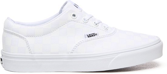 Vans Doheny Checkerboard Dames Sneakers - White/White - Maat 39