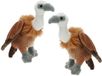 Cornelissen Pluche vale gieren knuffel vogels - 2x - bruin - 21 cm