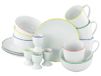 CreaTable, 24058, Serie Luna Color Line, 16-delig tafelservies voor 4 personen, porselein, vaatwasser- en magnetronbestendig, kwaliteitsproductie