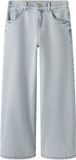 NAME IT Meisjes Jeans NKFBELLA SKATER XWIDE JEANS 3111-ZA NOOS Light Blue Bleached Denim Maat 164