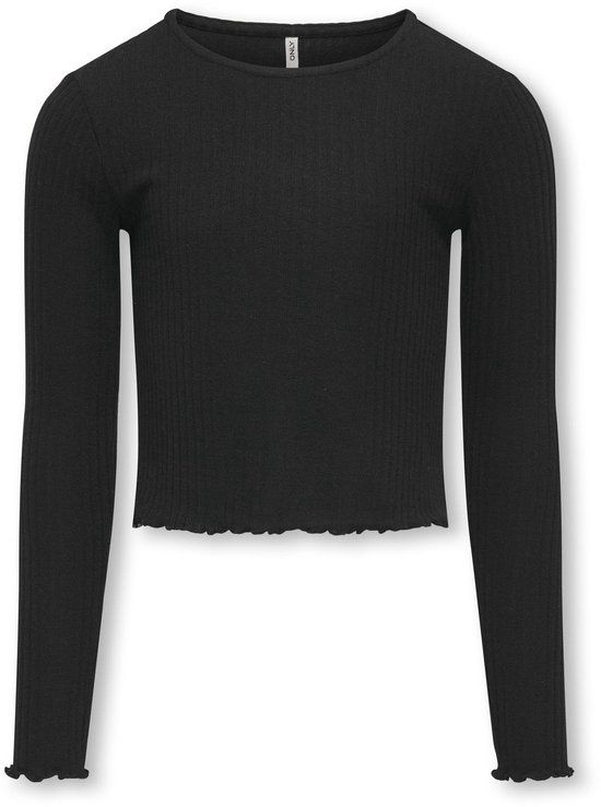 ONLY KOGNELLA L/S O-NECK TOP JRS NOOS Meisjes Top - Black