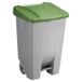 Sunware 80L Rectangular Plastic Pedal Bin with Lid - Green/Grey