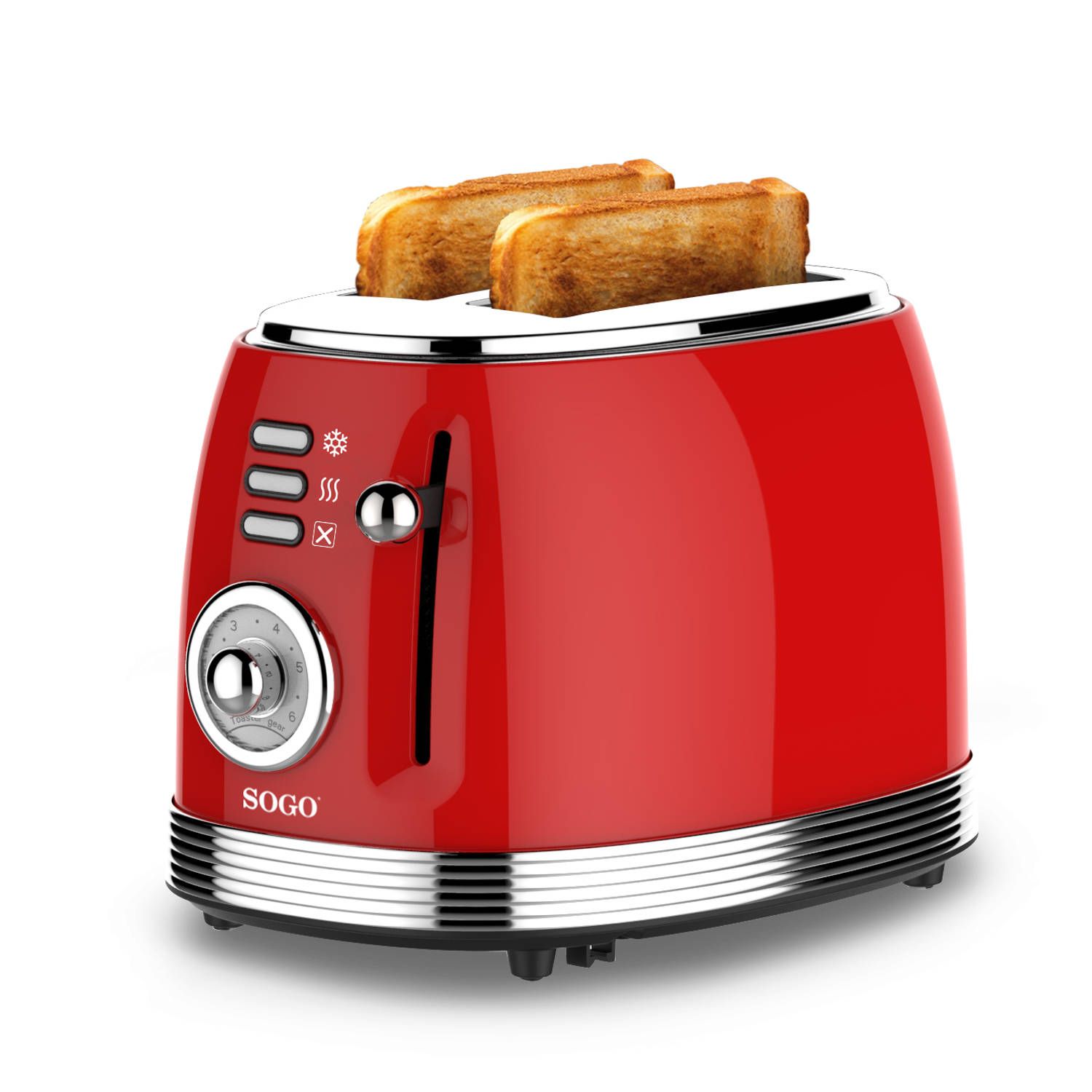 Sogo 5460 Retro Broodrooster - 2 Sleuven