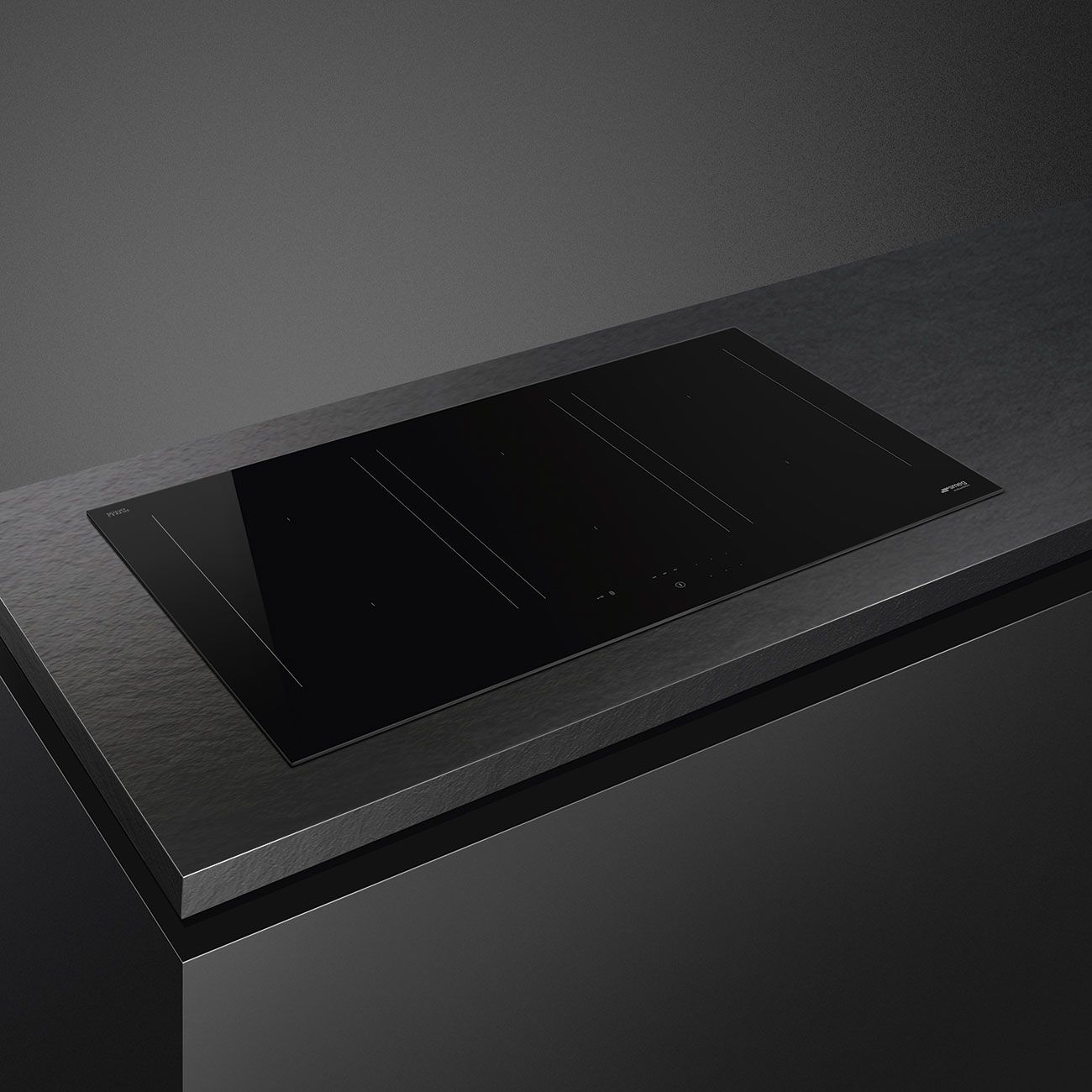 Smeg SIM3964D - 90cm Black Built-in Induction Cooktop with 6 Zones