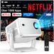 Blackview Huidun PT10 projecteur, 25000 lumen, natif 1080P, 4K, Google TV, projection à 360° au plafond, mise au point automatique IA, WiFi 6, HiFi 10W, système de cinéma maison portable