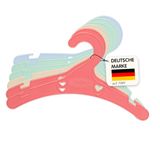 Heless 766 - Poppenkleerhanger in pastelkleuren, 6 stuks