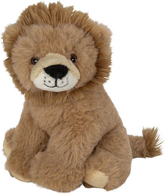 Nature planet Pluche Leeuw Knuffel - 16 cm - Multi