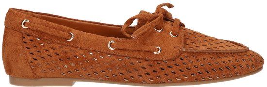 La Strada Loafer Cognac Textiel - Damesschoenen - Maat 42