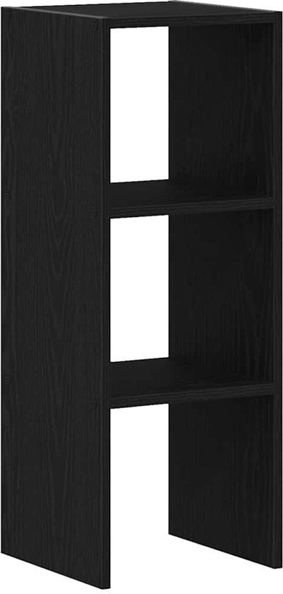 vidaXL Boekenkast stapelbaar 30x30x80 cm bewerkt hout zwart eikenkleur