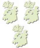 Merkloos / Sans marque Herma Benelux B.V. Glow in the dark Halloween stickers van spookjes - 9x stuks - 16 x 9 cm - Muurstickers versiering