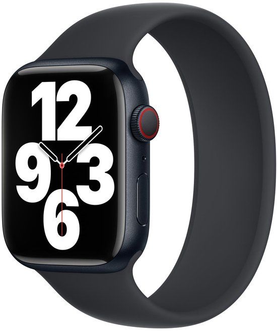 Apple Siliconen solobandje voor de Apple Watch | 38/40/41/42 mm - Maat 2 - Midnight