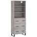 vidaXL Hoge kast, grijs Sonoma, 69,5 x 34 x 180 cm, houtvezel