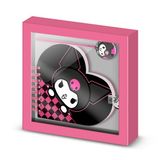 Karactermania Kuromi Vierkant Hart Dagboek met Slot en Pen, Meerkleurig