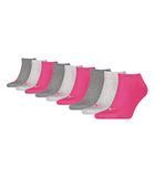 Puma sneaker plain 3p - Sportsokken - Volwassenen - middle grey melange / pink - 39-42