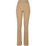 Urban Classics - Flared Rib Knit Legging - Vrouwen - 5XL - Beige