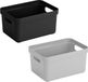 Sunware Set van 10x stuks opbergboxen/opbergmanden 5 liter kunststof - 5x zwart/5x lichtgrijs - Formaat per box: 25,2 x 18 x 12,2 cm
