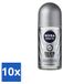 NIVEA MEN Silver Protect Dynamic Power deodorant roller - 50 ml - Voordeelverpakking - 10 stuks
