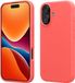 kwmobile hoesje geschikt voor Apple iPhone 17 - Hoesje met siliconen coating - Smartphone case in neon koraal