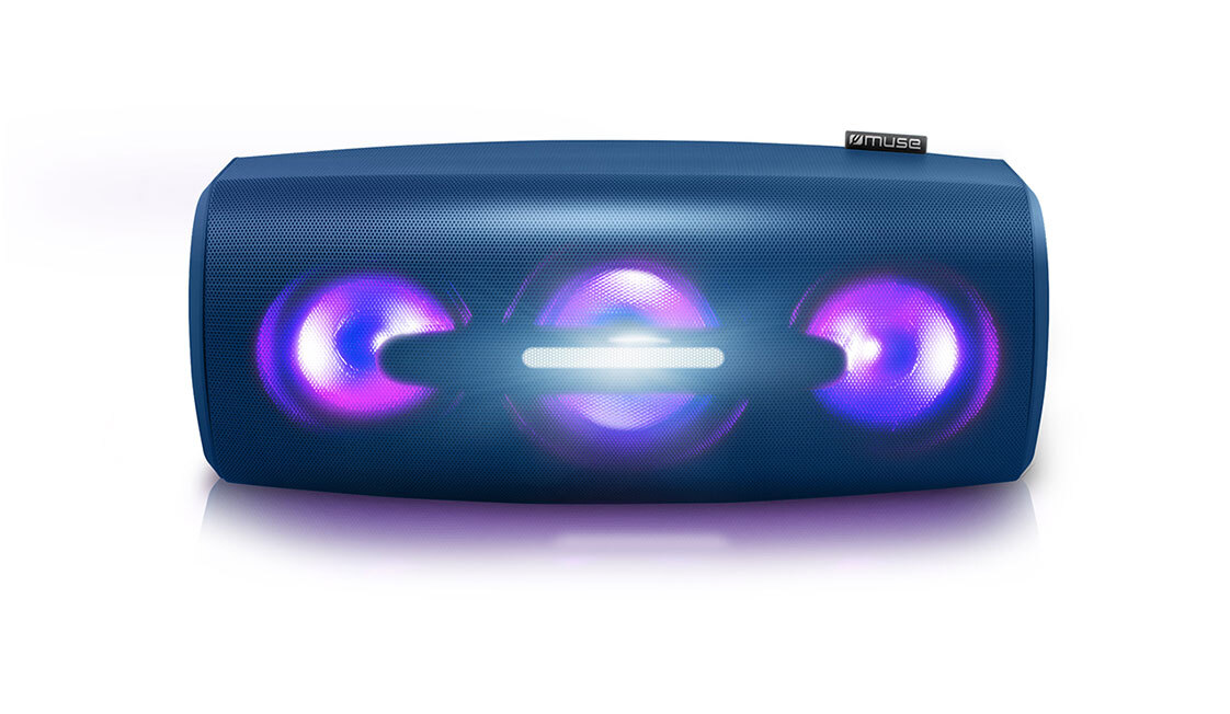 Muse M-930BT Spatwaterdichte bluetooth speaker blauw