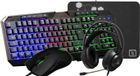 G-Lab COMBO NATRIUM, souris filaire, clavier filaire, casque filaire, tapis de souris, rétroéclairage, 6400 DPI