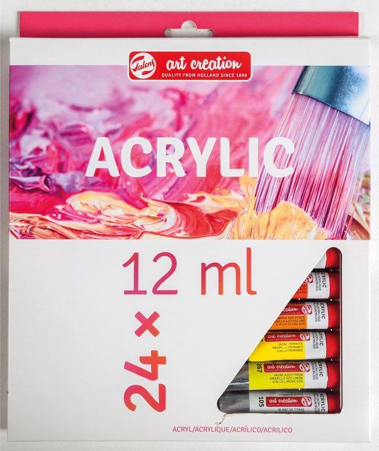 Talens Art Creation Acrylverf Set - 24 Tubes van 12ml - Assorti