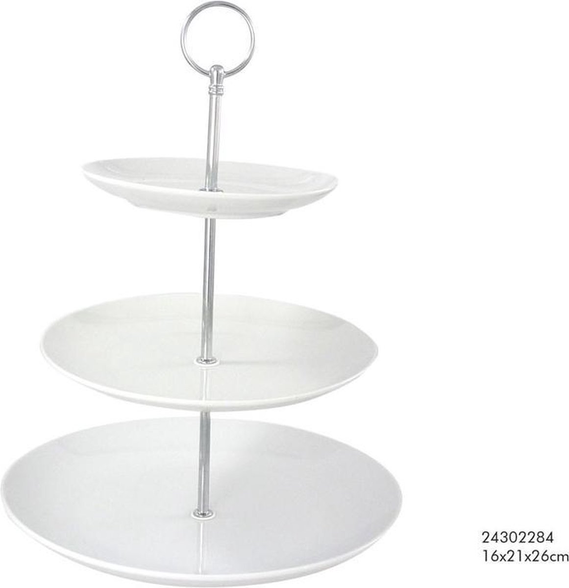 - Etagere 3 laags rond 16x21x26c