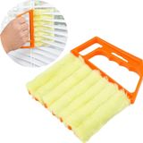 Brosse de nettoyage en microfibre jaune pour stores vénitiens