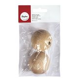 Rayher Ruwe houten ballen, doorboord, 50 mm diameter, 8 mm boring, 2 stuks, beukenhout, houten ballen om te knutselen en te beschilderen, 6251400, klein
