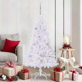 vidaXL Kunstkerstboom Wit 150 cm PVC en Staal