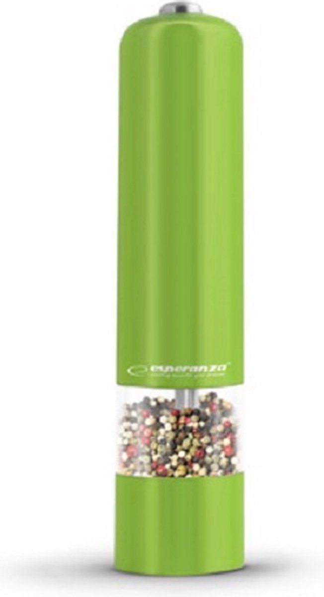 Esperanza 'Malabar' Elektrische peper/zout molen groen - EAN: 5901299917121