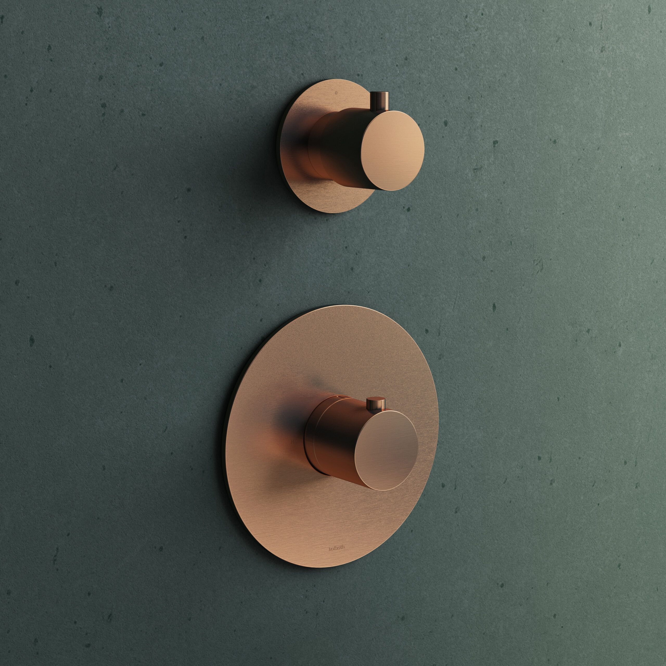 hotbath Cobber CB012EXT afbouwdeel voor inbouw thermostaat geborsteld messing